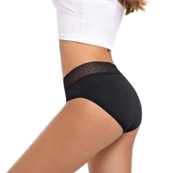 4 Layer Menstrual Panties for Women Lace Period Panties Absorbent Brief Overnight Leak proof Period Underwear Culotte Menstrual - Image 2