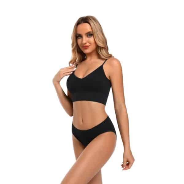 Summer Seamless Bikini Low Waist Women Top Panties Soft Active Wear Fitness Women Underwear Bra and Panties Sets - Image 2