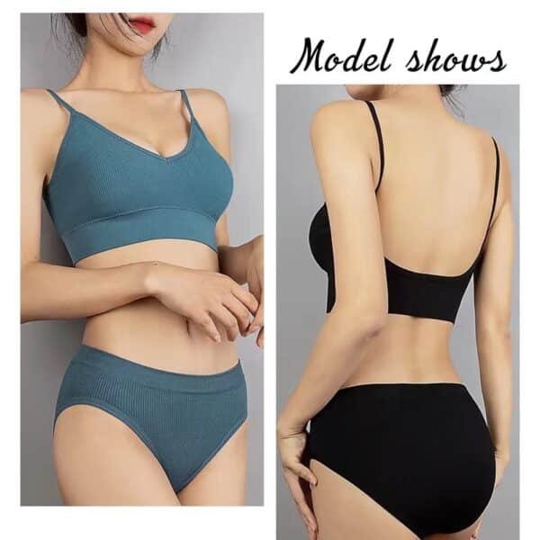 Summer Seamless Bikini Low Waist Women Top Panties Soft Active Wear Fitness Women Underwear Bra and Panties Sets - Image 3