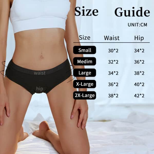 Wholesale 4 Layers Fabric underwear midd Waist Functional LeakProof Menstrual Underwear Women Underpants Period Panties - Image 6