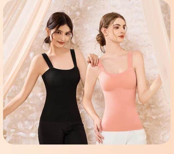 Compression Tank Tops Shapewear for Women Tummy Control Camisole with Built in Bra Workout Tops Seamless Body Shaper