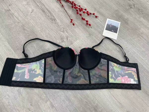 Custom Women's Plus Size Underwear Sexy Backless Thin Bralette with Broken Flower Design Brassiere Corset Tops Bra - Image 3