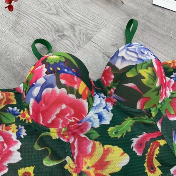 Custom Women's Plus Size Underwear Sexy Backless Thin Bralette with Broken Flower Design Brassiere Corset Tops Bra - Image 4