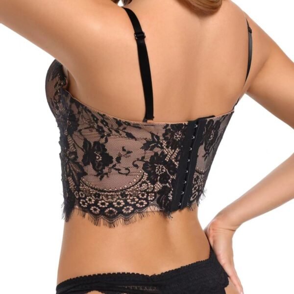 Adjustable Cotton Lady's Corset Top Panty Bra Sweatshirt Style Sleeveless Sexy Tube Tops Plus Size Lace Decoration Underwear - Image 3